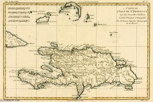 The French And Spanish Colony Of The Island Of St Dominic Of The Greater Antilles, From 'atlas De To — Rigobert Bonne (charles Marie Rigobert Bonne)
