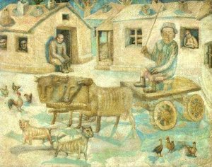 Oxen. Scene From The Life Of Savages — Pavel Filonov