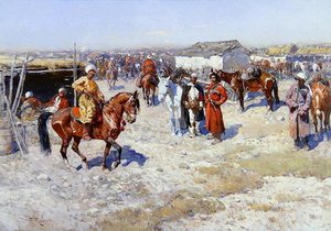 Central Asian Horse Market — Franz Roubaud