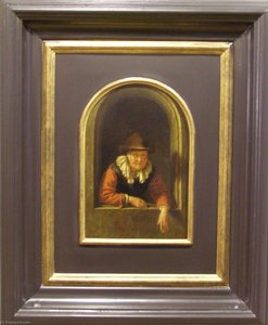 An Old Lady At A Window — Gerrit Dou
