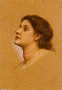 Head Of A Young Girl — Evelyn De Morgan Née Pickering, Pre-raphaelites