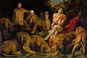Daniel In Der Löwenhöhle Ca. 1615, Nga Washington — Peter Paul Rubens, Barocke Dramatische Komposition