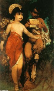 Faun Und Nymph (pan Und Flora) — Hans Makart