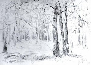 The Road In Forest — Ivan Ivanovich Shishkin