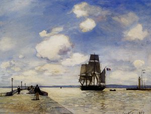 The Jetee At Honfleur — Johan Barthold Jongkind