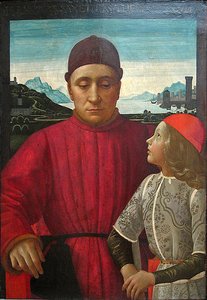 Francesco Sassetti And His Son Teodoro — Domenico Ghirlandaio