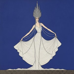 Cobalt Spire And The Radiating White Mantle — Valentin Laurent De Courcey, Art Deco