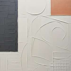 Monumental Equilibrium: Sculptural White Arcs And Striated Geometric Monoliths — David Moreau, Plaster & Texture Art