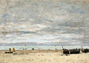 Berck, The Beach At Low Tide — Eugène Louis Boudin