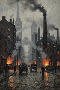 Glut Des Eisenzeitalters: Eine Nocturne In Rauch Und Stein — Hortense Caron, Neoimpressionismus