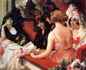 Ladies In The Box Or Las Manolas — Francisco Pradilla Ortiz