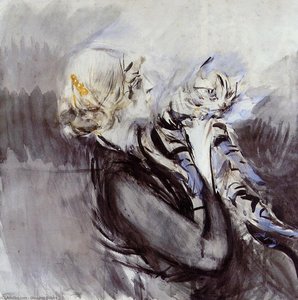 A Lady With A Cat — Giovanni Boldini