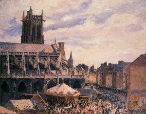 Die Kirche Von Saint Jacques Und Dieppe — Camille Pissarro