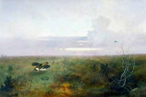 Disturbed A Plover Rising From Its Nest — John Wright Oakes