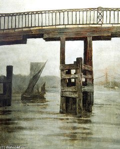 Old Battersea Bridge - — Walter Greaves