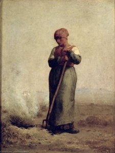 The Stubble Burner — Jean-françois Millet, Realist Barbizon School