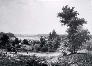 Hudson River View, (painting) — Asher Brown Durand