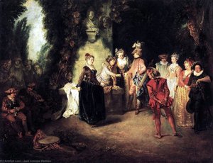 The French Comedy — Jean-antoine Watteau, Rococo