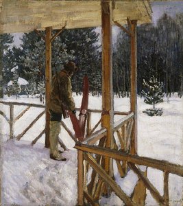 Hunter With Skis — Sergey Arsenievich Vinogradov