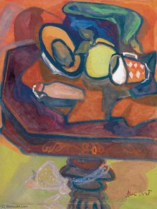 Table Still-life With Mug And Pear