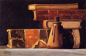 Still Life With Books And Inkwell — John Frederick Peto