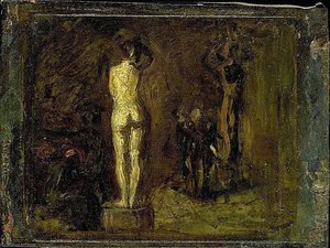 Study For William Rush Carving His Allegorical Figure Of The Schuylkill River — Thomas Eakins