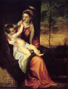 Mary With The Christ Child — Titian, Baroque