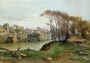 View Of The Prati Di Castello, Rome — Ettore Roesler Franz, Romanticism