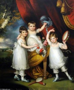 Miss Mary Barbara, Miss Mary Isabella, And Master Thomas Aston Clifford — Mather Brown