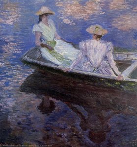 Young Girls In A Row Boat — Клод Моне, Impressionist Stil