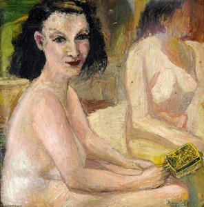 Nude At A Dressing Table And Mirror — Francis Ferdinand Maurice Cook