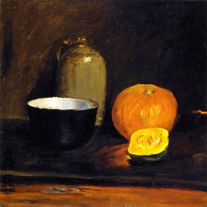 Still Life With Squash And Crockery — William Merritt Chase, Contemporary Realism