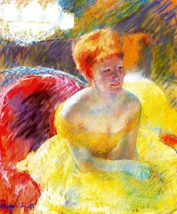 Lydia At The Theater — Mary Stevenson Cassatt, Impressionism
