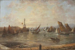 Herring Fishing Boats Leaving Port — William Mitchell