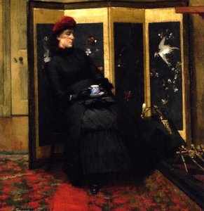 A Visitor — Sir John Lavery, Academic Portraiture
