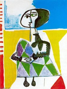 Jacqueline En Cuclillas 1 — Pablo Picasso, Cubist Expression