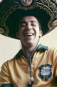 Eduardo Gonçalves de Andrade, soccer player Tostão, at the time of qualifying for the World Cup in Mexico