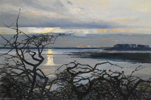 February Evening Grey Abbey — Colin Middleton