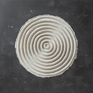 Primordial Echoes: An Alabaster Core Radiating Through A Sea Of Gilded Shadows — David Moreau, Plaster & Texture Art