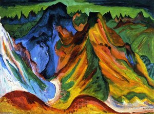 Der Bert. Weißfluh Und Schafgrind — Ernst Ludwig Kirchner, German Expressionism