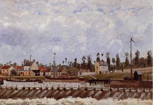 Pontoise Dam — Camille Pissarro, Impressionism