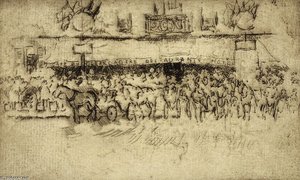 Cafe Du Debarcadere Restaurant — Joseph Pennell