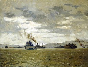 Convoy Entering Murmansk — Norman Wilkinson
