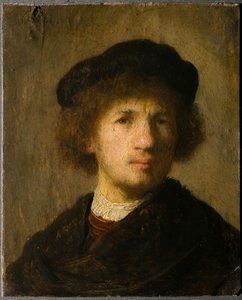 Title In Swedish: Självporträtt — Rembrandt Van Rijn, Baroque