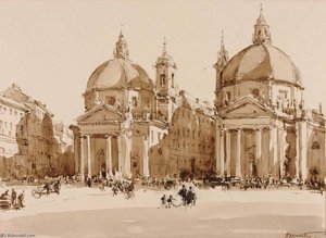 Piazza Del Popolo, Rome — Herman Armour Webster