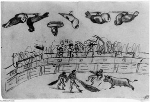 Corrida De Toros Y Palomas — Pablo Picasso