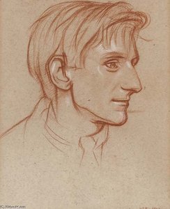 Head Study Of The Poet, Edmund Blunden — Sir William Rothenstein