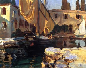 San Vigilio. Ein Boot Mit Goldenem Segel — John Singer Sargent