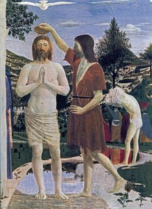 Baptism Of Christ (detail) — Piero Della Francesca, Early Renaissance