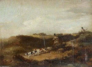 Grouse-shooting With Two Guns And Pointers